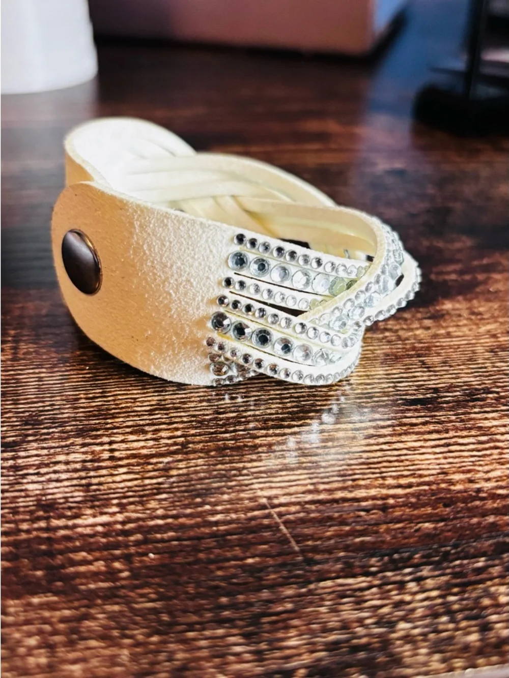 Crystal Wrap Bracelet - White Rhinestone‎ Accent